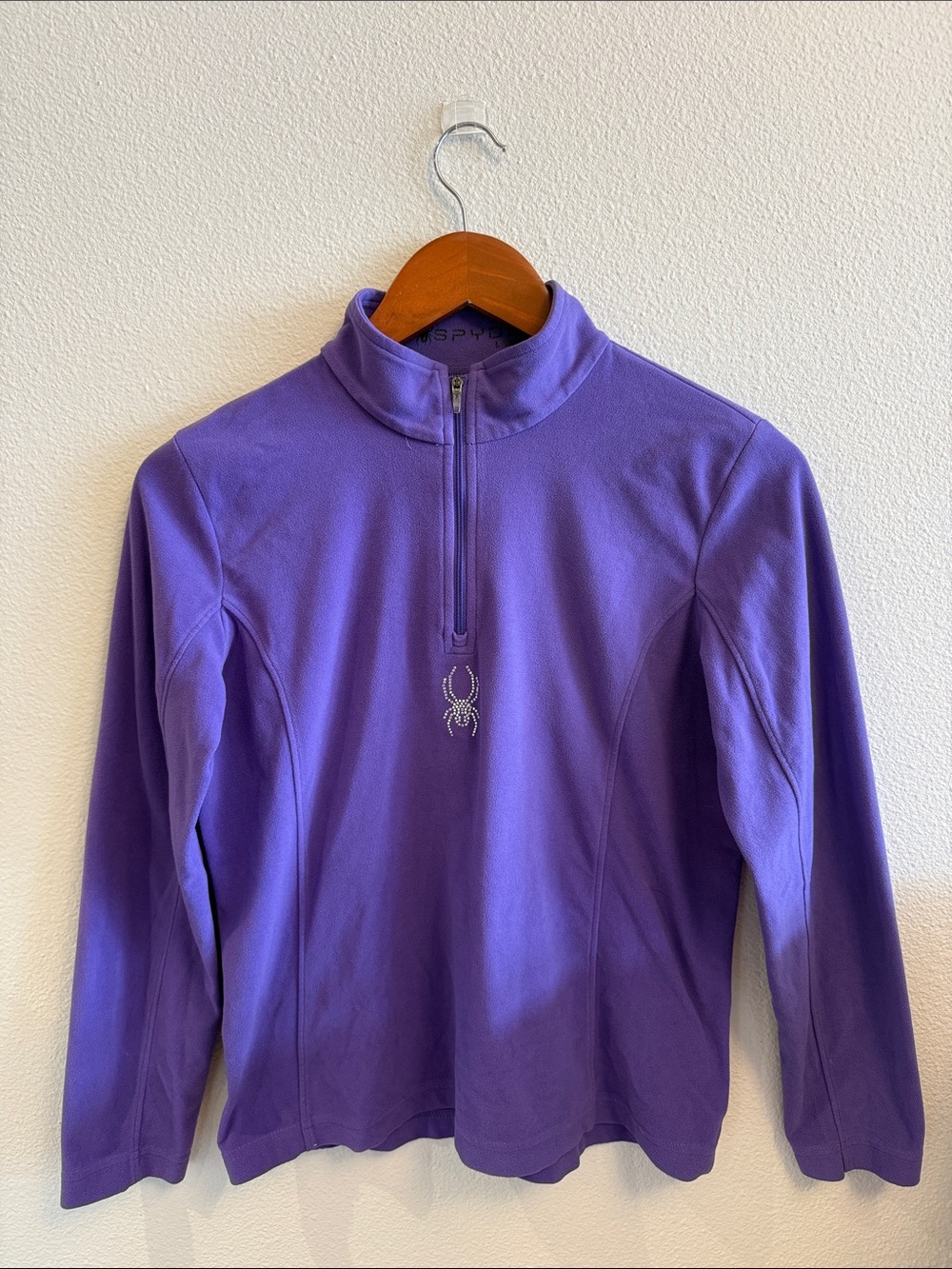 Spyder Purple Quarter-Zip Fleece Pullover Size Kids L